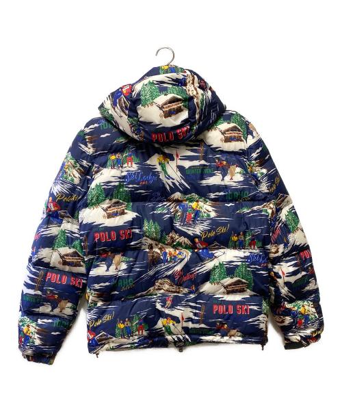 POLO RALPH LAUREN（ポロ・ラルフローレン）POLO RALPH LAUREN (ポロ・ラルフローレン) ダウンジャケット ネイビー×マルチカラー サイズ:Lの古着・服飾アイテム