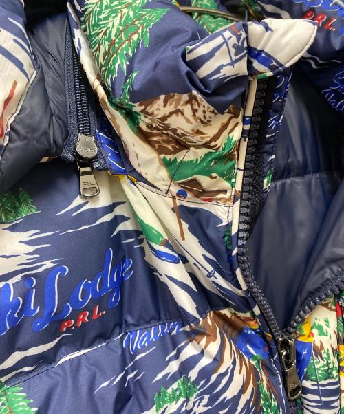 POLO RALPH LAUREN（ポロ・ラルフローレン）POLO RALPH LAUREN (ポロ・ラルフローレン) ダウンジャケット ネイビー×マルチカラー サイズ:Lの古着・服飾アイテム