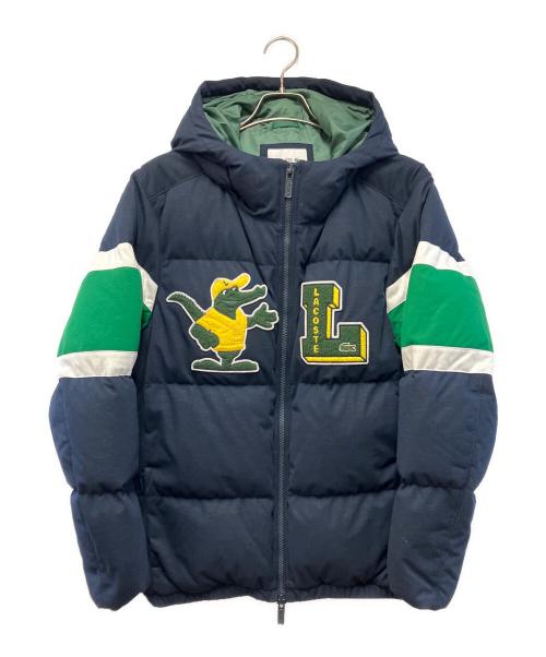 LACOSTE（ラコステ）LACOSTE (ラコステ) 鹿の子地ダウンジャケット ネイビー サイズ:US Lの古着・服飾アイテム