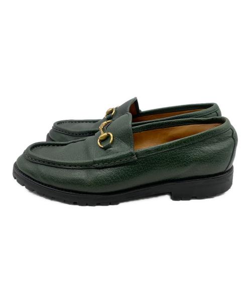 GUCCI（グッチ）GUCCI (グッチ) ビットローファー グリーン サイズ:38 1/2の古着・服飾アイテム
