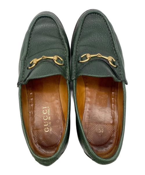 GUCCI（グッチ）GUCCI (グッチ) ビットローファー グリーン サイズ:38 1/2の古着・服飾アイテム
