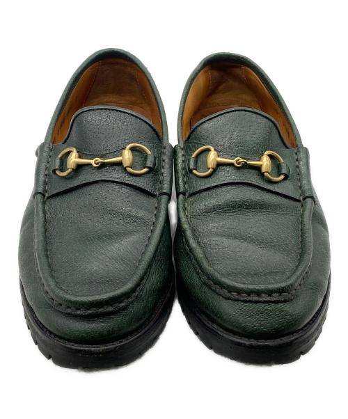 GUCCI（グッチ）GUCCI (グッチ) ビットローファー グリーン サイズ:38 1/2の古着・服飾アイテム