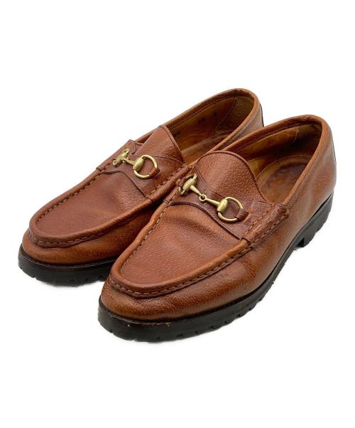 GUCCI（グッチ）GUCCI (グッチ) ビットローファー ブラウン サイズ:38の古着・服飾アイテム