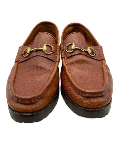 GUCCI（グッチ）GUCCI (グッチ) ビットローファー ブラウン サイズ:38の古着・服飾アイテム