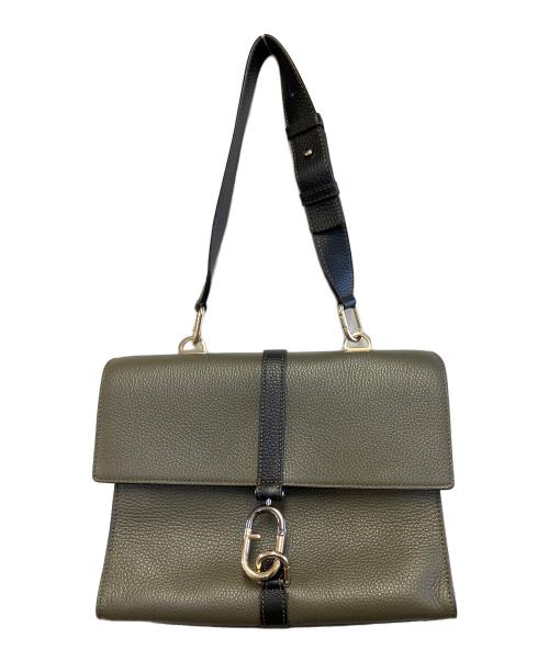 FURLA（フルラ）FURLA (フルラ) レザーショルダーバッグ オリーブの古着・服飾アイテム