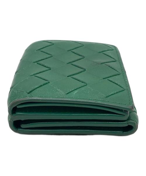 BOTTEGA VENETA（ボッテガベネタ）BOTTEGA VENETA (ボッテガベネタ) 3つ折り財布 グリーンの古着・服飾アイテム