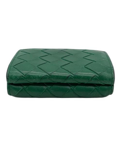 BOTTEGA VENETA（ボッテガベネタ）BOTTEGA VENETA (ボッテガベネタ) 3つ折り財布 グリーンの古着・服飾アイテム