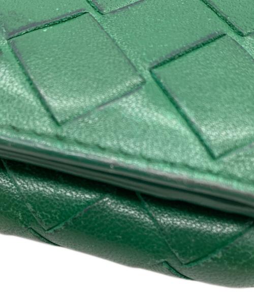 BOTTEGA VENETA（ボッテガベネタ）BOTTEGA VENETA (ボッテガベネタ) 3つ折り財布 グリーンの古着・服飾アイテム