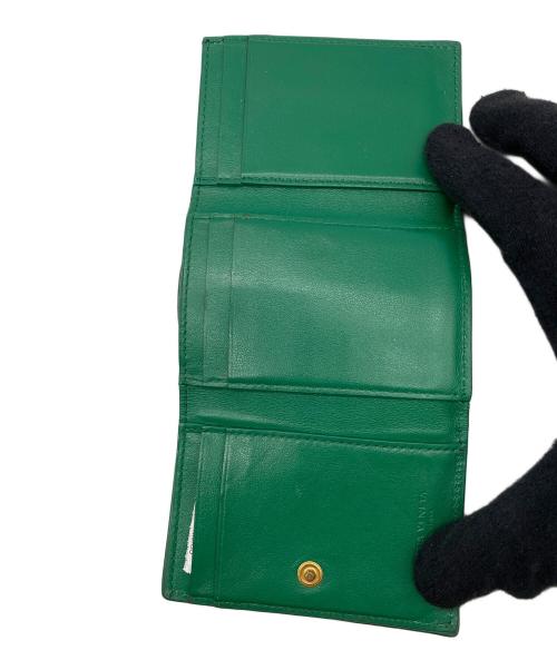 BOTTEGA VENETA（ボッテガベネタ）BOTTEGA VENETA (ボッテガベネタ) 3つ折り財布 グリーンの古着・服飾アイテム