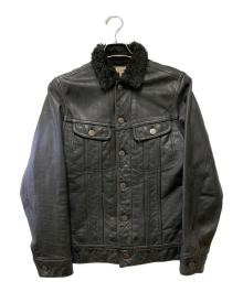 LEE×BEAMS（リー×ビームス）の古着「レザージャケット」｜ブラック