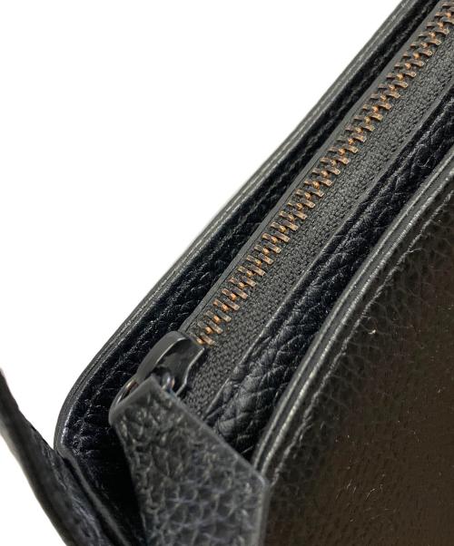 HushTug（ハッシュタグ）HUSHTUG (ハッシュタグ) レザーショルダーバッグ ブラックの古着・服飾アイテム