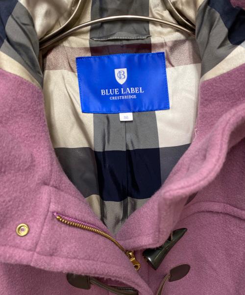BLUE LABEL CRESTBRIDGE（ブルーレーベルクレストブリッジ）BLUE LABEL CRESTBRIDGE (ブルーレーベルクレストブリッジ) ダッフルコート パープル サイズ:38の古着・服飾アイテム