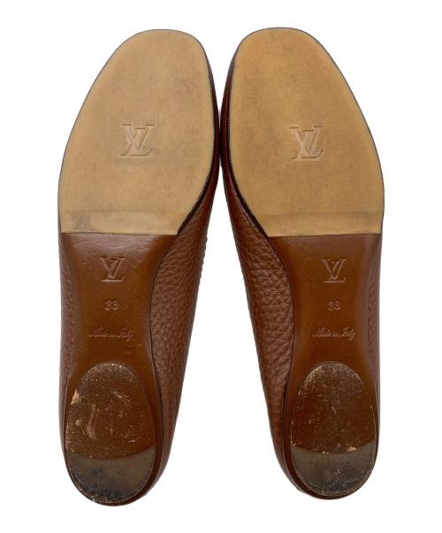 LOUIS VUITTON（ルイ ヴィトン）LOUIS VUITTON (ルイ ヴィトン) フラットパンプス ブラウン サイズ:38の古着・服飾アイテム