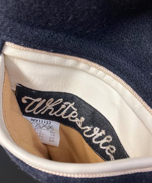 whitesville（ホワイツビル）whitesville (ホワイツビル) スタジャン ネイビー×ホワイト サイズ:36の古着・服飾アイテム