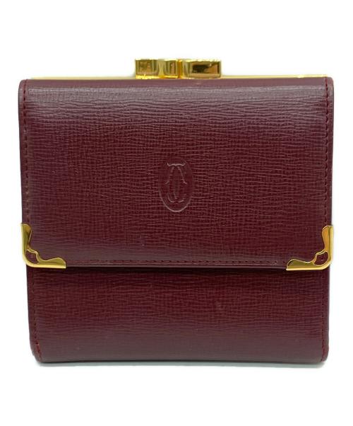 Cartier（カルティエ）Cartier (カルティエ) 3つ折り財布 ワインレッドの古着・服飾アイテム