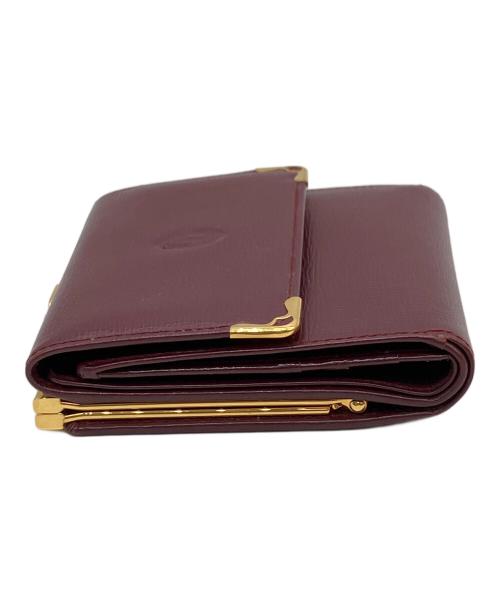 Cartier（カルティエ）Cartier (カルティエ) 3つ折り財布 ワインレッドの古着・服飾アイテム