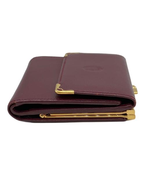Cartier（カルティエ）Cartier (カルティエ) 3つ折り財布 ワインレッドの古着・服飾アイテム
