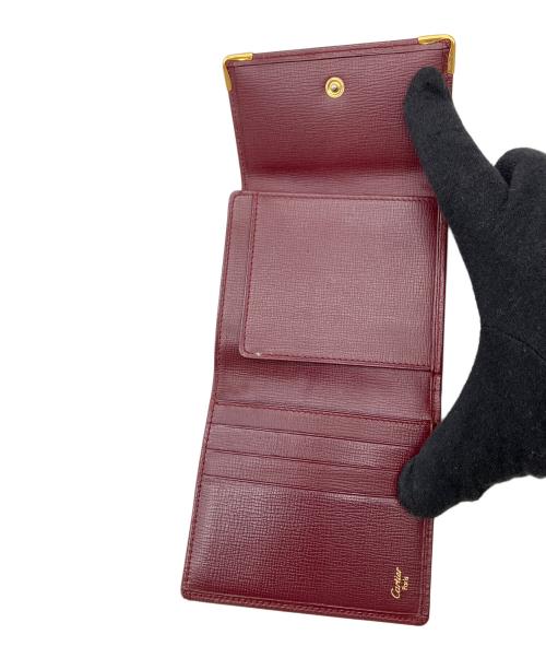 Cartier（カルティエ）Cartier (カルティエ) 3つ折り財布 ワインレッドの古着・服飾アイテム