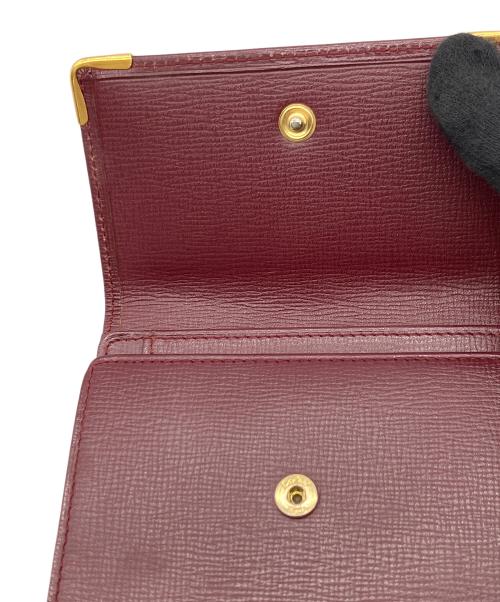 Cartier（カルティエ）Cartier (カルティエ) 3つ折り財布 ワインレッドの古着・服飾アイテム