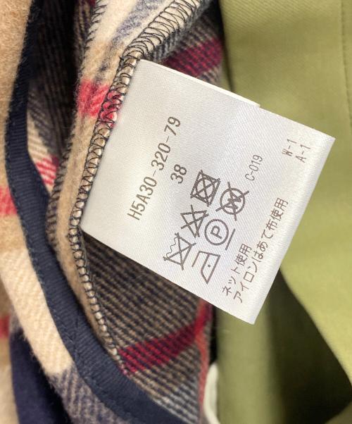 MACKINTOSH PHILOSOPHY（マッキントッシュ フィロソフィー）MACKINTOSH PHILOSOPHY (マッキントッシュ フィロソフィー) ステンカラーコート 黄緑 サイズ:38の古着・服飾アイテム