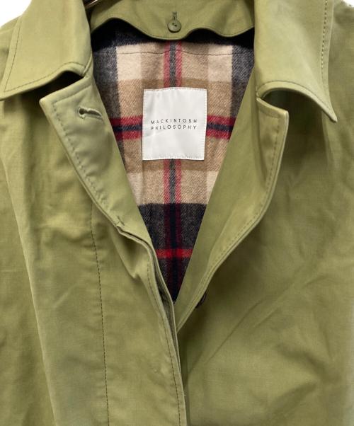 MACKINTOSH PHILOSOPHY（マッキントッシュ フィロソフィー）MACKINTOSH PHILOSOPHY (マッキントッシュ フィロソフィー) ステンカラーコート 黄緑 サイズ:38の古着・服飾アイテム