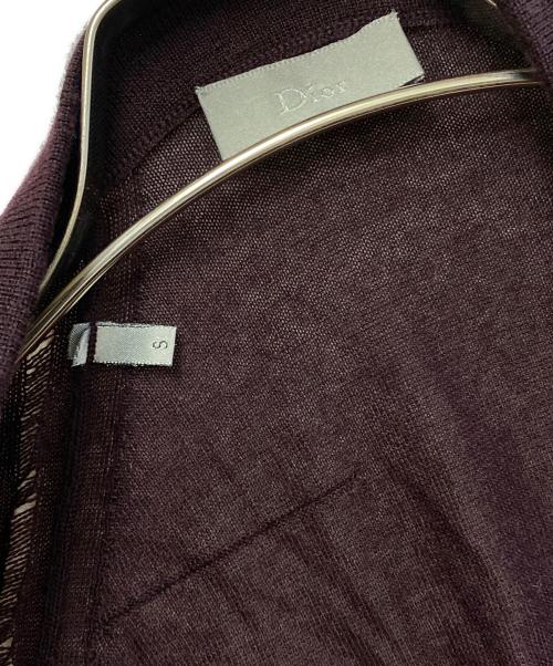 DIOR HOMME（ディオール オム）DIOR HOMME (ディオール オム) 薄手カーディガン ワインレッド サイズ:Sの古着・服飾アイテム