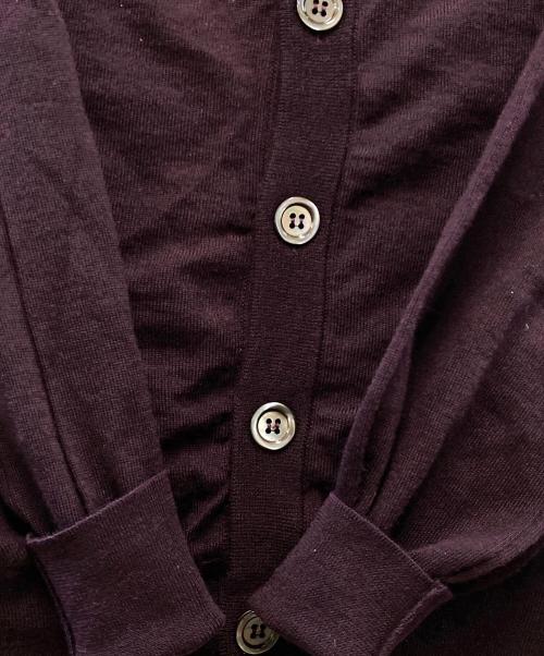 DIOR HOMME（ディオール オム）DIOR HOMME (ディオール オム) 薄手カーディガン ワインレッド サイズ:Sの古着・服飾アイテム