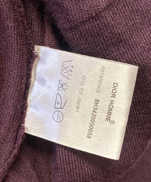 DIOR HOMME（ディオール オム）DIOR HOMME (ディオール オム) 薄手カーディガン ワインレッド サイズ:Sの古着・服飾アイテム