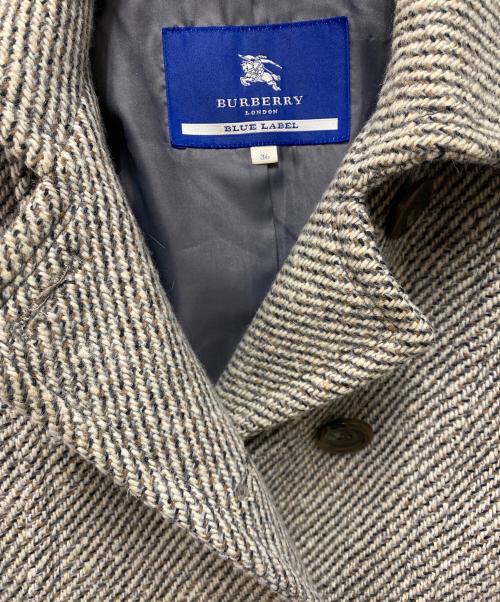 BURBERRY BLUE LABEL（バーバリー ブルー レーベル）BURBERRY BLUE LABEL (バーバリー ブルー レーベル) ウールコート アイボリー サイズ:36の古着・服飾アイテム