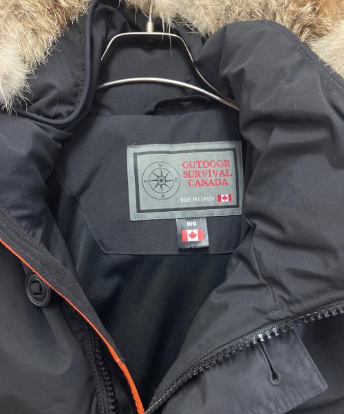 OUTDOOR SURVIVAL CANADA（アウトドア サバイバル カナダ）OUTDOOR SURVIVAL CANADA (アウトドア サバイバル カナダ) ダウンコート ブラック サイズ:M/Mの古着・服飾アイテム