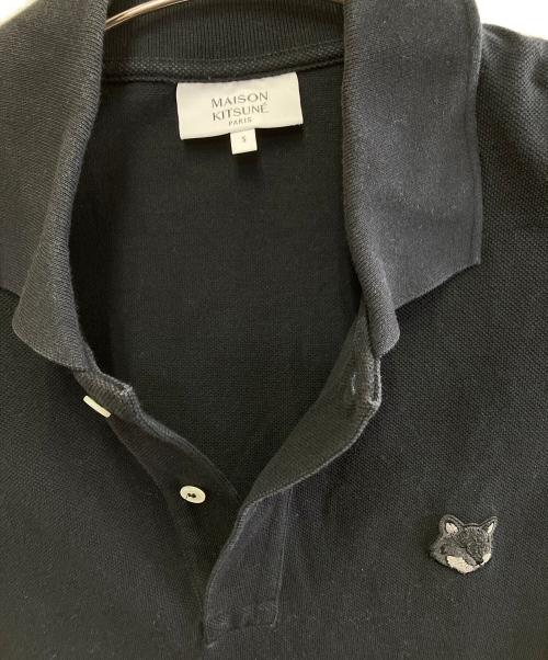 maison kitsune（メゾンキツネ）MAISON KITSUNE (メゾンキツネ) ポロシャツ ブラック サイズ:Sの古着・服飾アイテム