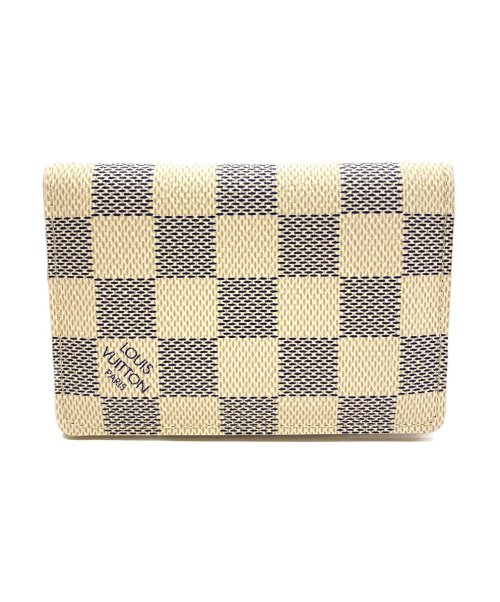 LOUIS VUITTON（ルイ ヴィトン）LOUIS VUITTON (ルイヴィトン) オーガナイザードゥポッシュ アイボリー ダミエ・アズール N63144 MI3192の古着・服飾アイテム
