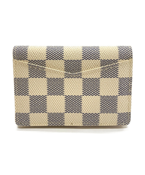 LOUIS VUITTON（ルイ ヴィトン）LOUIS VUITTON (ルイヴィトン) オーガナイザードゥポッシュ アイボリー ダミエ・アズール N63144 MI3192の古着・服飾アイテム