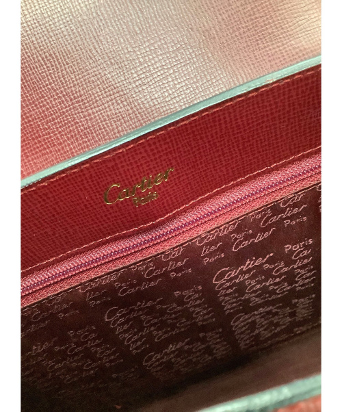 Cartier（カルティエ）Cartier (カルティエ) ハンドバッグ ボルドーの古着・服飾アイテム