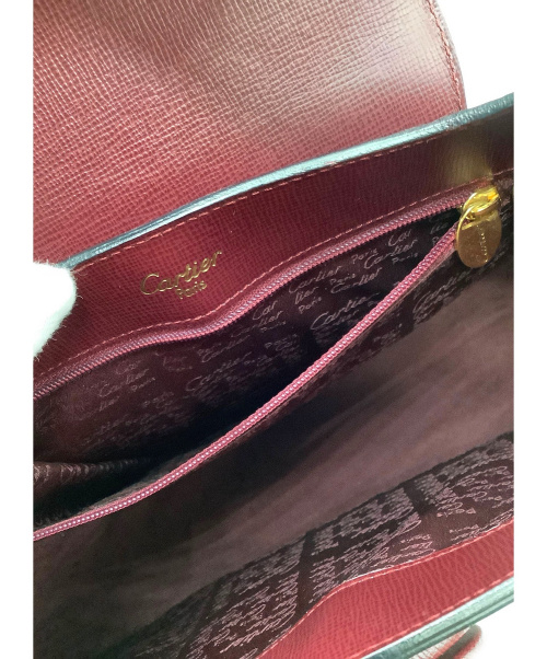 Cartier（カルティエ）Cartier (カルティエ) ハンドバッグ ボルドーの古着・服飾アイテム