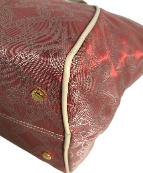 Vivienne Westwood（ヴィヴィアンウエストウッド）Vivienne Westwood (ヴィヴィアンウエストウッド) オーブ柄ハンドバッグ レッドの古着・服飾アイテム
