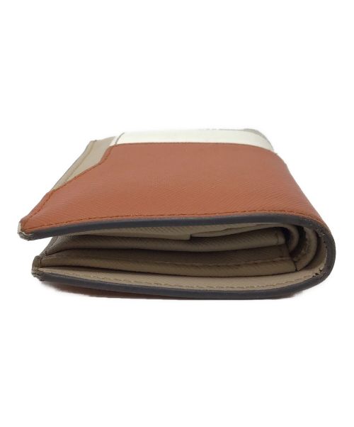MARNI（マルニ）MARNI (マルニ) 2つ折り財布 ベージュ×ブラウンの古着・服飾アイテム