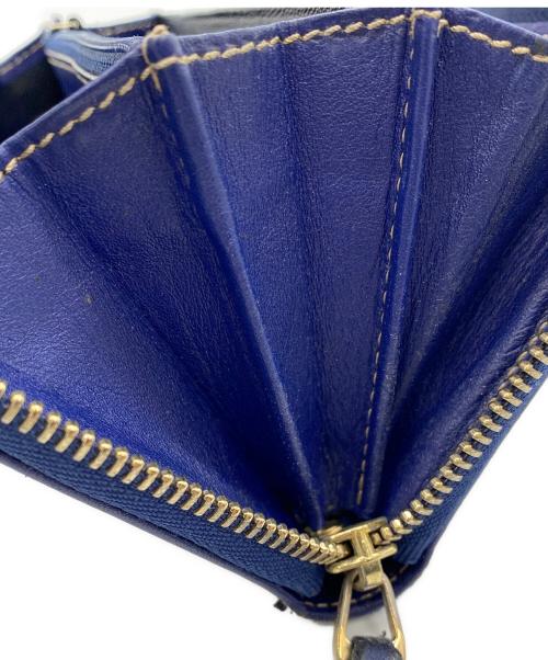 GUCCI（グッチ）GUCCI (グッチ) ラウンドファスナー長財布 グレー×ブルーの古着・服飾アイテム