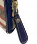 中古・古着 GUCCI (グッチ) ラウンドファスナー長財布 グレー×ブルー：8000円