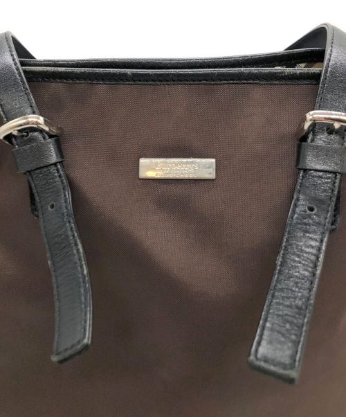 BURBERRY BLUE LABEL（バーバリー ブルー レーベル）BURBERRY BLUE LABEL (バーバリーブルーレーベル) トートバッグ ブラウン×ベージュの古着・服飾アイテム