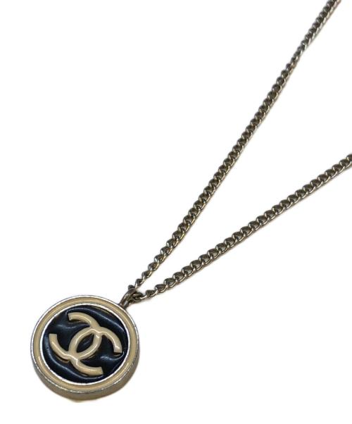 CHANEL（シャネル）CHANEL (シャネル) ココマークサークルネックレス シルバー×ブラックの古着・服飾アイテム