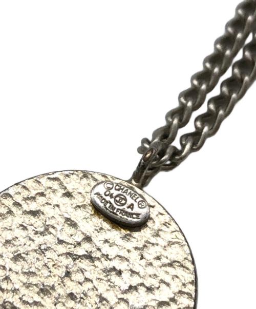 CHANEL（シャネル）CHANEL (シャネル) ココマークサークルネックレス シルバー×ブラックの古着・服飾アイテム