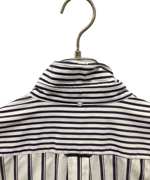 salvy;（サヴィー）salvy; (サヴィー) GROSEGRAIN STRIPE SHIRT ネイビー×ホワイト サイズ:SIZE 2の古着・服飾アイテム