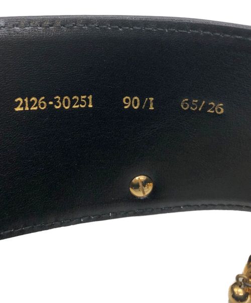 FENDI（フェンディ）FENDI (フェンディ) レザーワイドベルト ブラック サイズ:65/26の古着・服飾アイテム