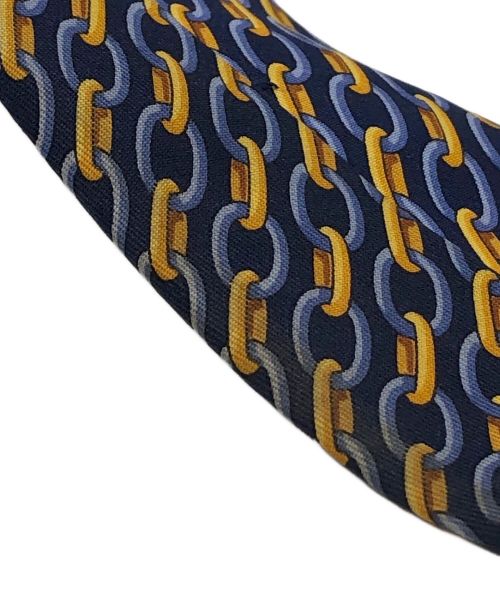 GUCCI（グッチ）GUCCI (グッチ) シルクネクタイ オレンジ×ブルー サイズ:-の古着・服飾アイテム