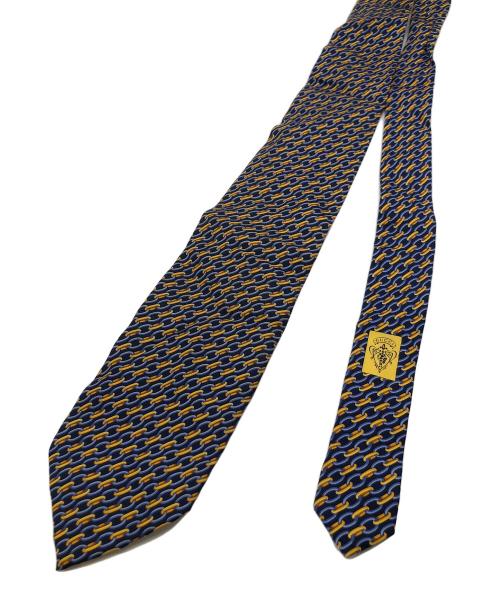 GUCCI（グッチ）GUCCI (グッチ) シルクネクタイ オレンジ×ブルー サイズ:-の古着・服飾アイテム