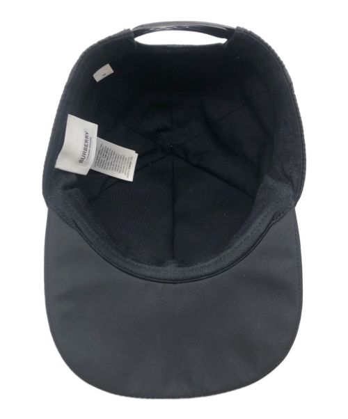 BURBERRY LONDON（バーバリーロンドン）BURBERRY LONDON (バーバリー ロンドン) ホースフェリープリントキャップ ブラック×ホワイトの古着・服飾アイテム