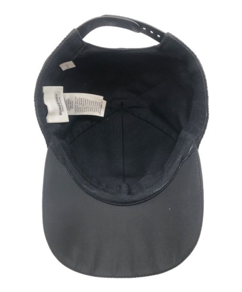 BURBERRY LONDON（バーバリーロンドン）BURBERRY LONDON (バーバリー ロンドン) ホースフェリープリントキャップ ブラック×ホワイトの古着・服飾アイテム