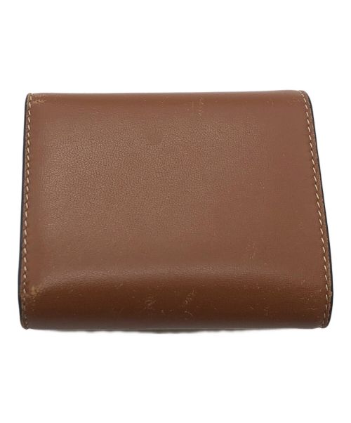 CELINE（セリーヌ）CELINE (セリーヌ) スモールフラップウォレット トリオンフ ブラウンの古着・服飾アイテム