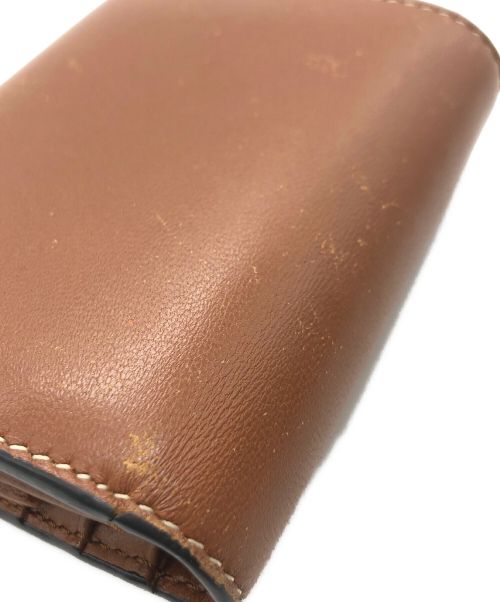 CELINE（セリーヌ）CELINE (セリーヌ) スモールフラップウォレット トリオンフ ブラウンの古着・服飾アイテム